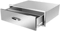 Outdoor Kitchen Drawers, Box Frame Style Flush Mount BBQ Drawer w/Stainless Steel Handle, BBQ Island Drawers For Patio Grill Station,Single Drawer by OLIPIC