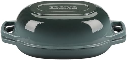 EDGING CASTING Enameled Cast Iron Oval Dutch Oven Pot with Lid, Dutch Oven for Sourdough Bread Baking, Bread Oven, Bread Dutch Oven, Oval Bread Pan, 5qt, Slateblue - Image 4