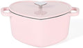 Martha Stewart Heart Shaped 4-Quart Enamel Cast Iron Dutch Oven - Pink by MarthaStewart
