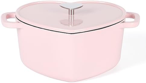 Martha Stewart Heart Shaped 4-Quart Enamel Cast Iron Dutch Oven - Pink by MarthaStewart
