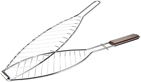 Outset QC70 Fish Grill Basket and Skillet with Rosewood Handle - Image 3