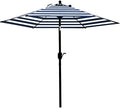 Sunnyglade 7.5' Patio Umbrella Outdoor Tilt Umbrella Blue/White Stripe by Sunnyglade