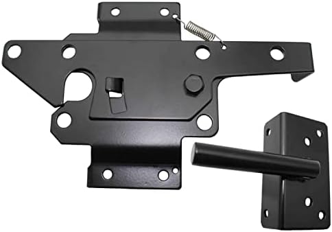 Vinyl Gate Latch Black (for Vinyl, Wood, PVC etc Fencing) Fence Gate Latch w/Mounting Hardware - Gate Latches Have a 90 Degree Bracket Resulting in a Positive Latch to Gate Connection - Image 6