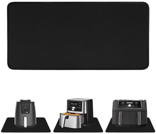 Heat Resistant Mats for Air Fryer on Countertop, 35 x 15in, Black by Amerbro