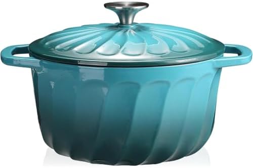Enameled Cast Iron Dutch Oven Pot with Lid, 6 QT Large Dutch Oven by NSIRONS