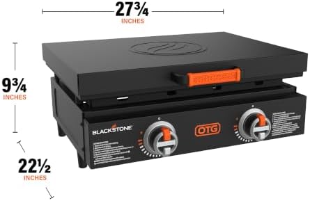 Blackstone OTG Tabletop Griddle with Hard Cover, Dual Heat Zones, 22 Inch - Image 6