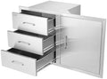 VEVOR Outdoor Kitchen Drawers 38.1"W x 22.6"H x 20.8"D Stainless Steel by VEVOR