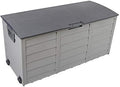 Deck Box, 75Gallon Large Resin Deck Box,Waterproof Outdoor Storage, Indoor Outdoor Organization for Patio Furniture, Garden Tools,Grey by Shyneer