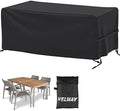 Velway Patio Furniture Cover Outdoor, Waterproof Rectangular Patio Table Chair Sofa Set Cover, 67”Lx37”Wx28”H, All Weather Oxford Tear-Resistant Material with Zipper Carrying Bag Windproof Buckles by Velway