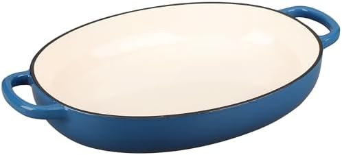 EDGING CASTING Enameled Oval Cast Iron Dutch Oven Pot with Lid, Bread Dutch Oven for Sourdough Bread Baking, Dutch Oven Bread, Bread Oven, 6QT, Lake Blue - Image 5
