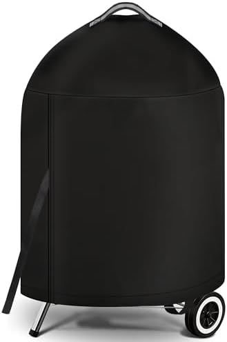 iCOVER Grill Cover for Weber 22 Inch Charcoal Kettle- Heavy Duty Waterproof BBQ Cover for Weber Char-Broil 22 Inch Charcoal Kettle Grills by iCOVER