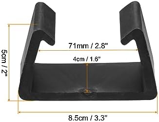 PATIKIL Patio Furniture Clips, 8 Pack 71mm Dia Sofa Rattan Furniture Clamps Wicker Fixed Connection Chair Fasteners for Outdoor Garden, Black - Image 2