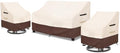 Patio Furniture Covers Set for 2 Patio Chair Cover and Patio loveseat Cover by Rileytee