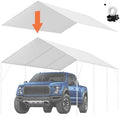 VEVOR 10x20' Canopy Replacement Cover Heavy Duty, Carport Garage Top Tent Shelter Tarp Waterproof & UV Protected, Easy Installation with 40 Free Ball Bungeess(Only Cover, Frame Not Include) by VEVOR