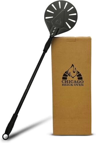 Chicago Brick Oven 7-Inch Perforated Turning Pizza Peel with Long Handle by ChicagoBrickOven