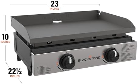 Blackstone 1666 22” Tabletop Griddle with Stainless Steel Faceplate, Powder Coated Steel, Black - Image 3