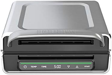 George Foreman Smokeless - Digital Smart Select, Family Size (4-6 Servings), Stainless Steel, GRD6090B - Image 2