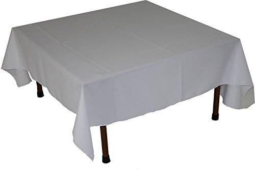 WHT4848 Square Polyester Tablecloth, 48-Inch by 48-Inch, White by Table+in+a+Bag
