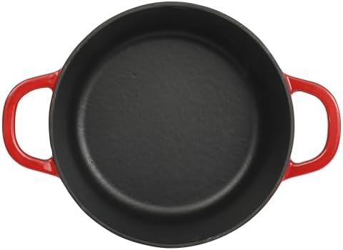 Crock Pot Artisan 3-Quart Round Cast Iron Dutch Oven With Oven Safe Borasilicate Lid - Red - Image 3