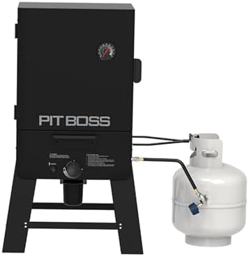 Pit Boss 3-Series Propane Gas Vertical Smoker with HVR Controller and Wood Chip Tray, 983-Sq. In. 4-Rack Cooking Space, 100°F to 300°F Temperature Range, Black by PitBoss%C2%AEGrills