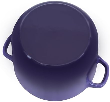 Flavehc Dutch Oven Pot with Lid 2.8 Qt Cast Iron Dutch Oven for Bread Baking, Purple Enameled Cast Iron Soup Pot, Small Deep Dutch Oven for Soup, Stews & Small Family Meals - Image 6
