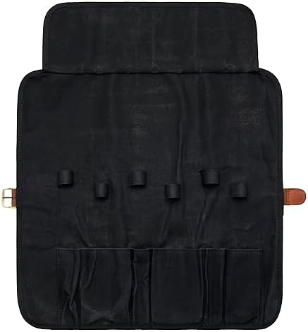 ZWILLING BBQ Chef’s Tool Roll, Waxed Canvas Grill Utensil Storage Wrap with Strap Closure, Travel-Friendly BBQ Knife Bag for Grilling Tools, Outdoor Cooking and Camping, Brown - Image 3