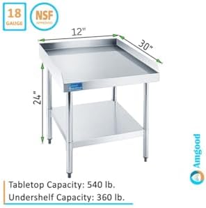 Stainless Steel Rolling Equipment Stand with Wheels (30 x 12) - Image 3