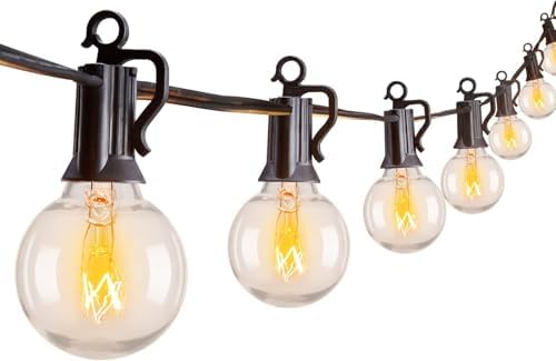 Brightown Outdoor String Lights 30FT Patio Lights with 25 Edison Glass Bulb by Brightown