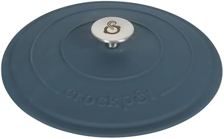 Crock-Pot Artisan 5-Quart Round European Enameled Cast Iron Dutch Oven with Lid – Matte Navy Blue, Durable Oven Safe Cookware - Image 6