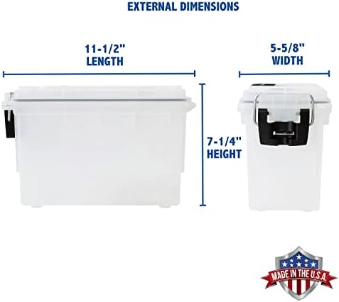 Sheffield 12635 Ammo Box Made in USA Stackable Lockable Ammo Storage Box, Standard Single (Pack of 6) - Image 2