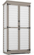 Gowoodhut Outdoor Storage Cabinet with 3 Adjustable Shelves, Lockable Doors by Gowoodhut