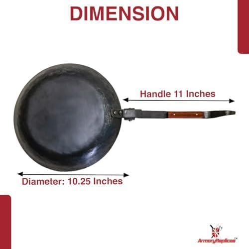 Armory Replicas™ Cottage Cookbook Heavy Duty Folding Frying Pan – Hand-Forged Steel with Walnut Wood Handle, Compact Outdoor Cookware - Image 2