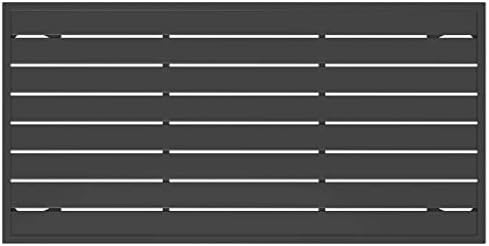 Modern Garden Dining Table Anthracite Steel 43.3 x 21.3 x 27.6 Inches Outdoor Metal Frame Powder-Coated Finish Weather-Resistant Patio Furniture - Image 5
