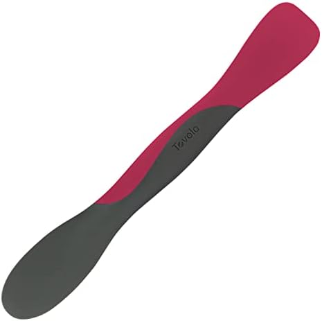 Tovolo Mini Scoop and Spread Tool for Kitchen Meal Prep Small Sandwich Spreader Spatula for Peanut Butter Jelly, Silicone BPA Free Dishwasher Safe Scooper Spreader, Charcoal Gray and Viva Magenta by Tovolo