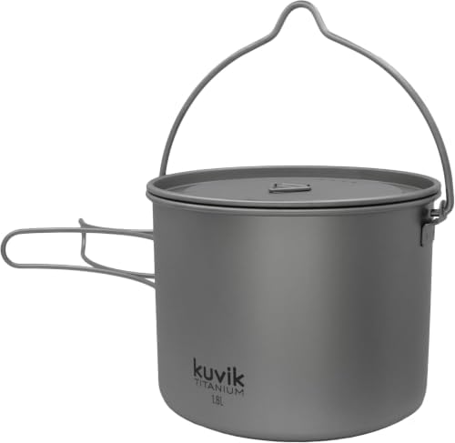 Kuvik 1600ml (54 oz) Titanium Pot with Bail Handle - Ultralight and Compact - Image 5