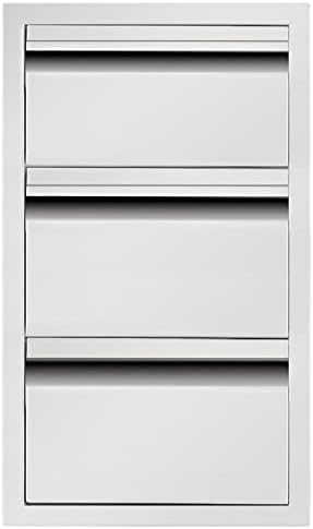 17" W Outdoor Kitchen Double Drawer with Paper Towel Holder Combo Works with Your Grilling or Prep Zones Flush Mount for Outdoor Kitchen Island（Overall Size:17" W x 30" H x 21" D inch） - Image 5