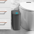 Cesun Automatic Small Bathroom Trash Can with Lid, 2.6 Gallon, Grey by Cesun
