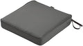 Classic Accessories Montlake Water-Resistant 19 x 19 x 3 Inch Square Outdoor Seat Cushion, Patio Furniture Chair Cushion, Light Charcoal Grey, Outdoor Cushion Cover by ClassicAccessories