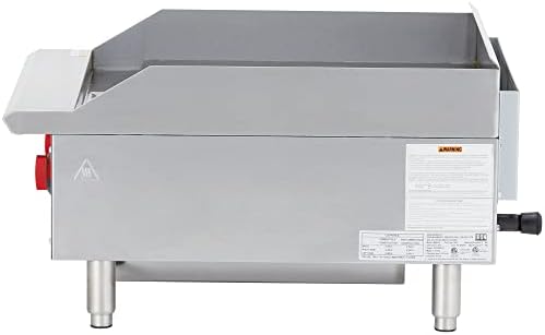 Iron Range IRMG-24 24" Commercial Gas Griddle, 60,000 BTU, Two Burners, Stainless Steel, Manual Controls, ETL Listed, Removable Grease Pan, Adjustable Legs, LPG Conversion Kit Included. - Image 4