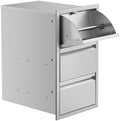 Outdoor Kitchen Drawers 15" W x 26" H x 22" D Built-in BBQ Drawer Stainless Steel Access Drawers for Outdoor Kitchen Island or Grill Station by YourFriends