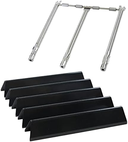 Spirit e310 7636 Flavorizer Bars & 69787 Grill Burner for Weber Spirit and Spirit II 300 Series E310 E320 E330 S310 S320 S330 68950 with Front Control, Grill Parts 15.3" Heat Plate, 18" Burner Tube by FORYEYC