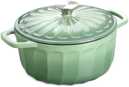 Enameled Cast Iron Dutch Oven Pot with Lid, 6 QT Large Dutch Oven by NSIRONS