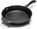 Petromax Cast Iron Fire Skillet for Kitchen or Camping, Pre-Seasoned Cookware for Campfire or Home Oven and Stove, Conducts Heat Evenly, Long Handle, 10" by Petromax