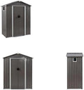 Vongrasig 5 x 3 x 6 FT Metal Tool Shed Clearance Garden Steel Shed (Gray) by Vongrasig