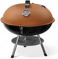 GasOne 14-inch Portable Charcoal Barbecue Grill with Thermometer Lux Brown by GasOne