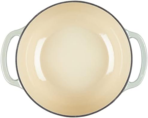Lodge 4.5 Quart Enameled Cast Iron Dutch Oven with Lid – Dual Handles – Oven Safe up to 500° F or on Stovetop - Use to Marinate, Cook, Bake, Refrigerate and Serve – Desert Sage - Image 3