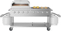 60 in. 8-Burner Commercial Outdoor Propane Gas Grill with 30 in. Pizza Oven in Stainless-Steel, ETL Listed (CGKIT6-P30) by KoolMore