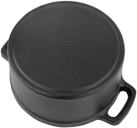 Flavehc Mini Cocotte 16 oz Pre-Seasoned Mini Dutch Oven 0.5 qt. Cast Iron Garlic Roaster for Oven Garlic Confit Pot Ramekins with Lids Oven Safe Set of 2 - Image 6