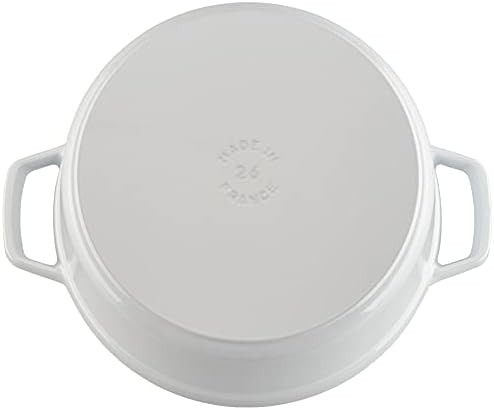 STAUB Cast Iron Dutch Oven 5.5-qt Round Cocotte, Made in France, Serves 5-6, White - Image 6