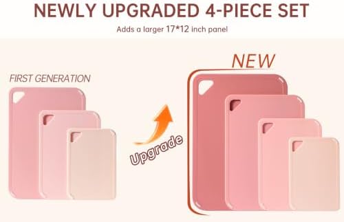 THETCHRY Plastic Cutting Board, Extra Large Pink Cutting Board for Kitchen - Image 2